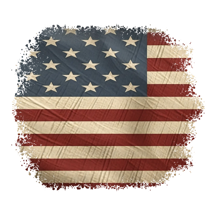 American Flag DTF Transfer Ready to Press