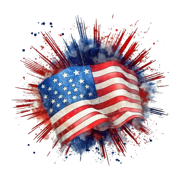 American Flag DTF Transfer Ready to Press