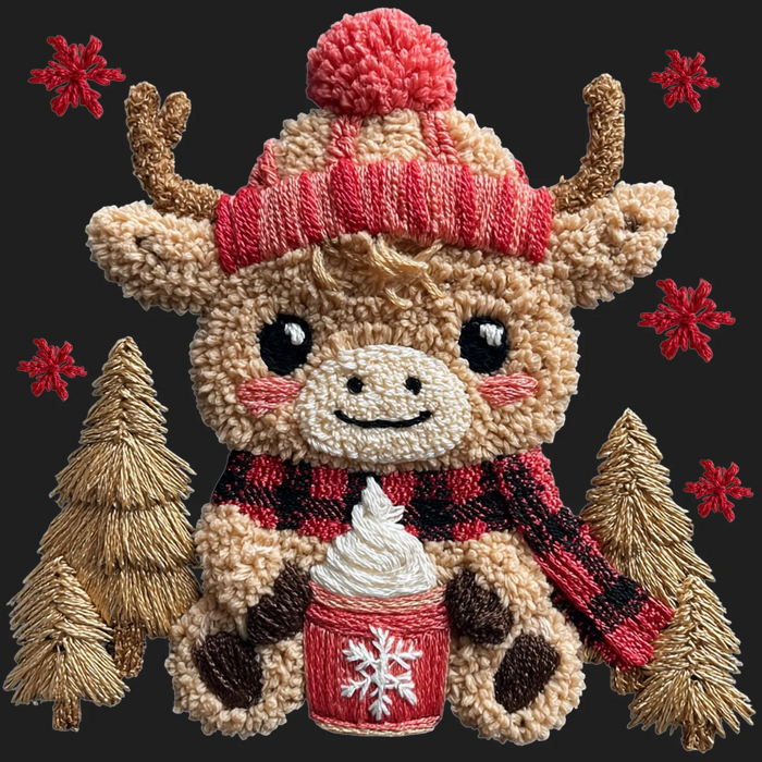 Holiday Reindeer DTF Transfer Ready to Press