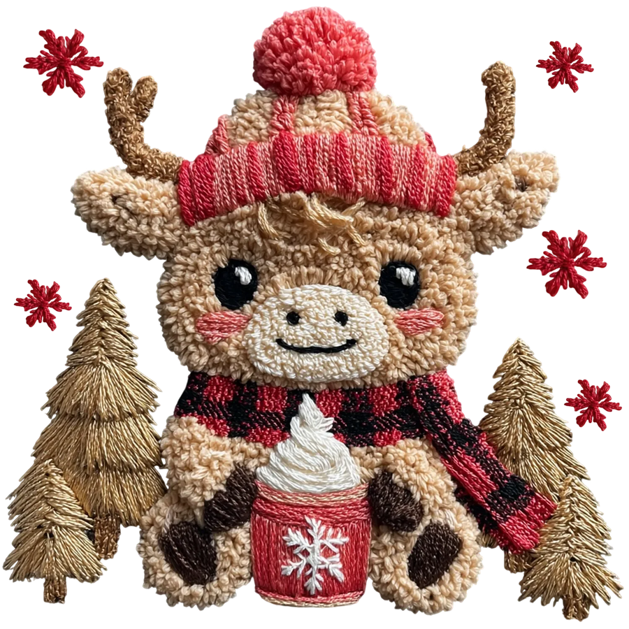 Holiday Reindeer DTF Transfer Ready to Press