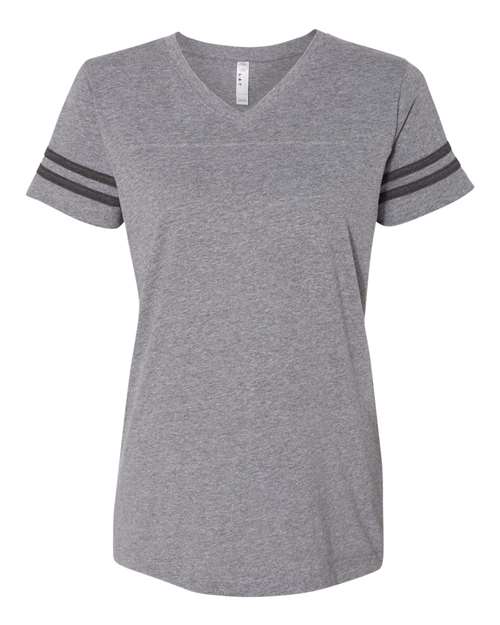 Women's Football V-Neck Fine Jersey Tee