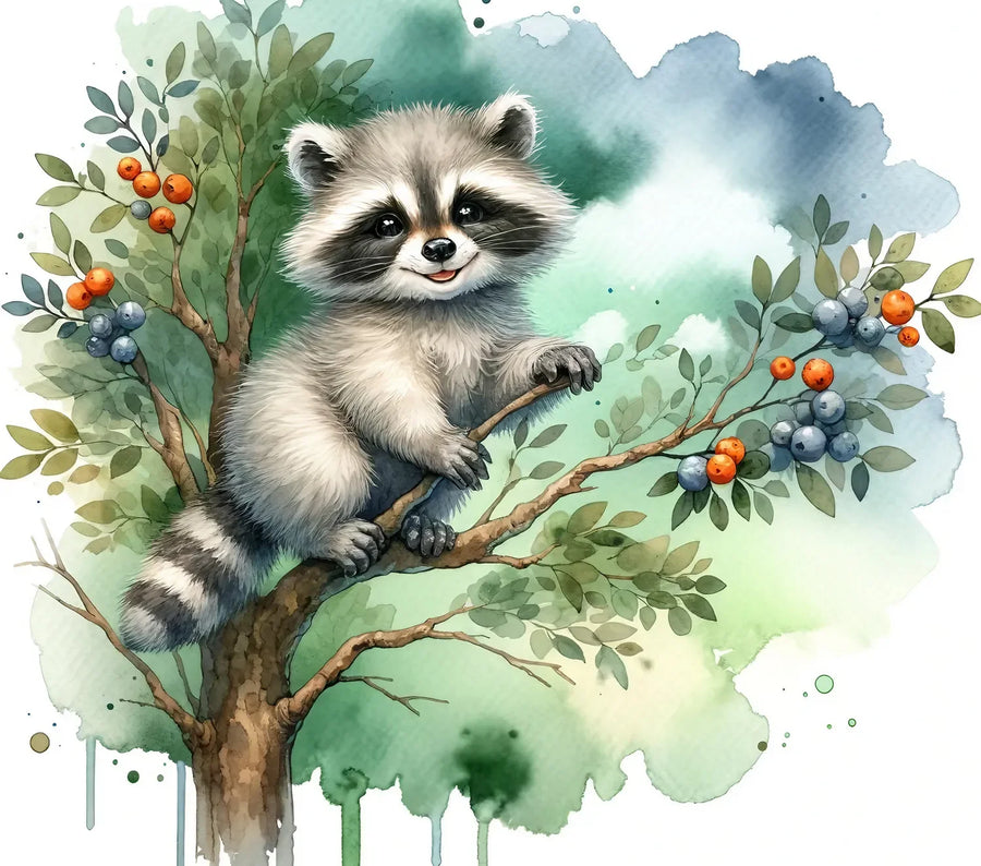 Raccoon Garden DTF Transfer Ready to Press