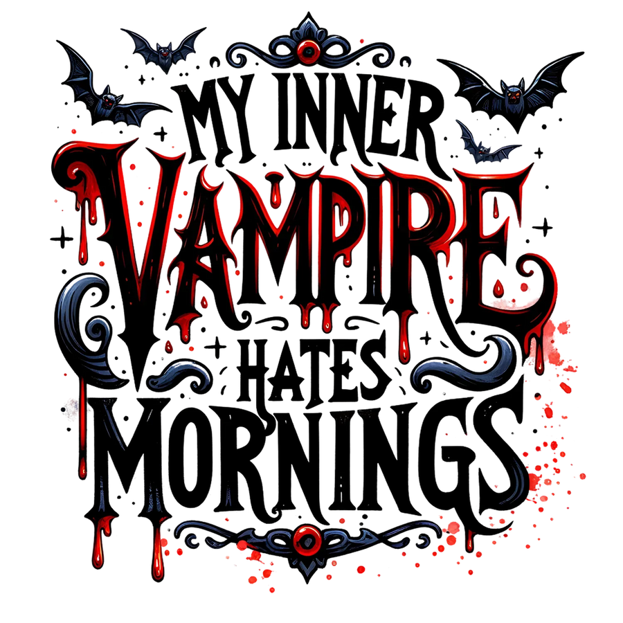 Vampire Tales DTF-Transfer, fertig zum Pressen