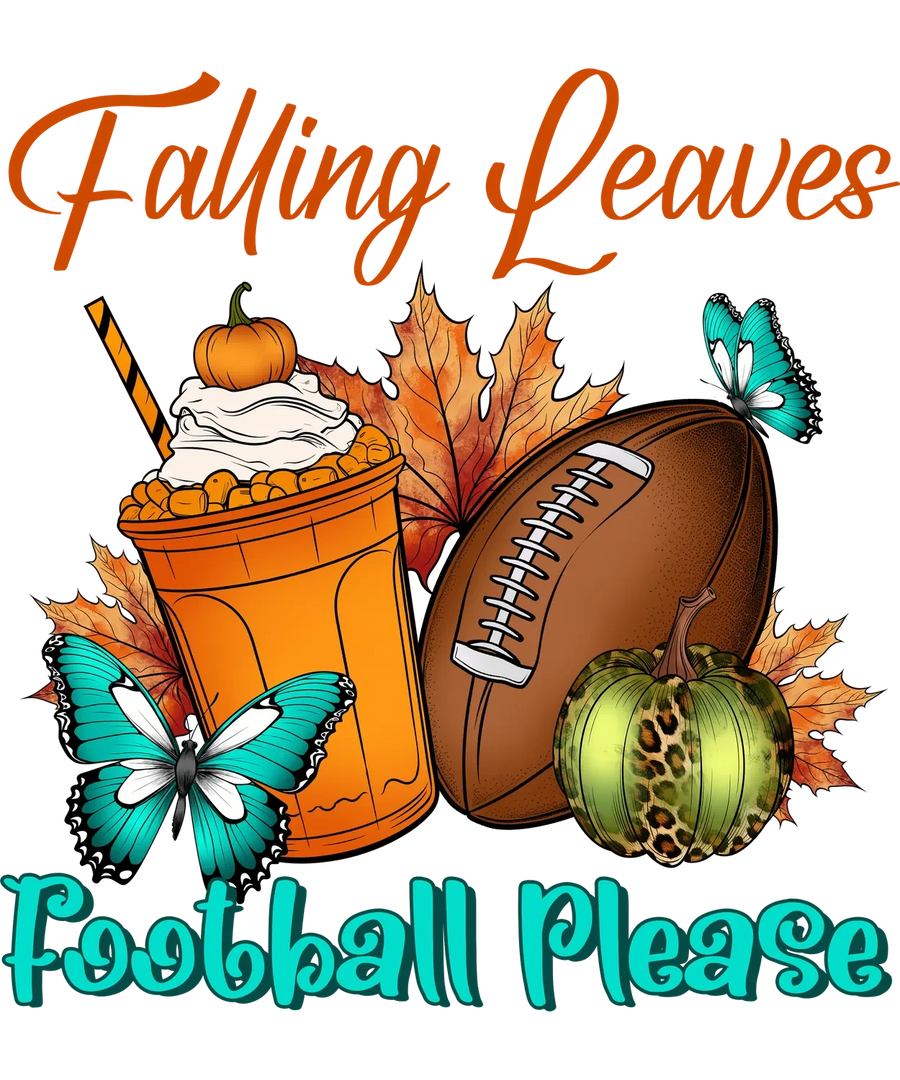 Autumn Vibes DTF Transfer Ready to Press – Falling Leaves…