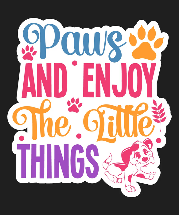 Paws and Enjoy Life DTF Transfer Ready to Press