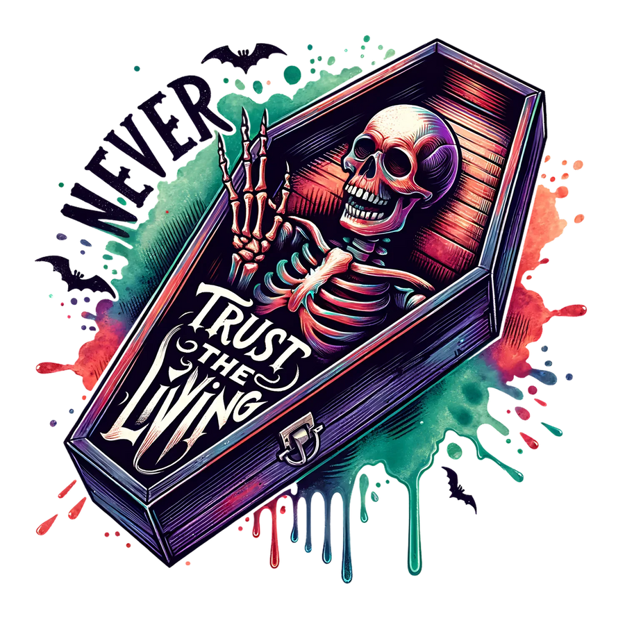 Gothic Skeleton DTF Transfer Ready to Press