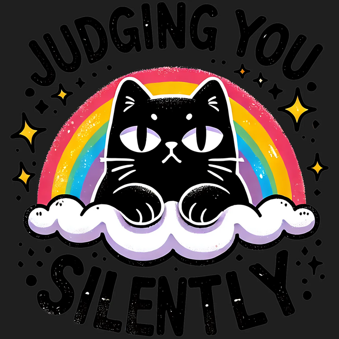 Cat Rainbow DTF Transfer Ready to Press