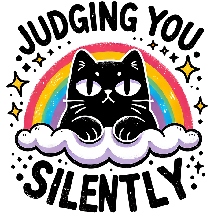 Cat Rainbow DTF Transfer Ready to Press