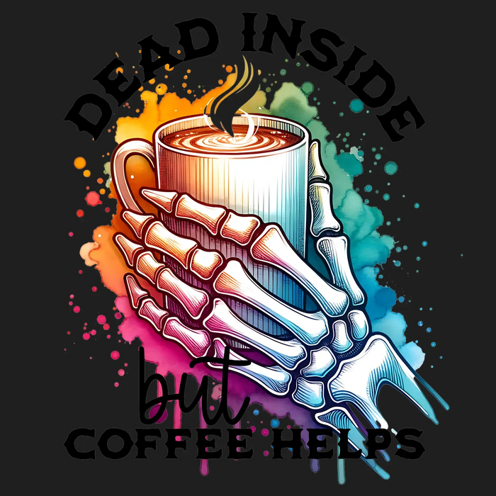 Skeletthand Kaffeetasse DTF Transfer bügelfertig