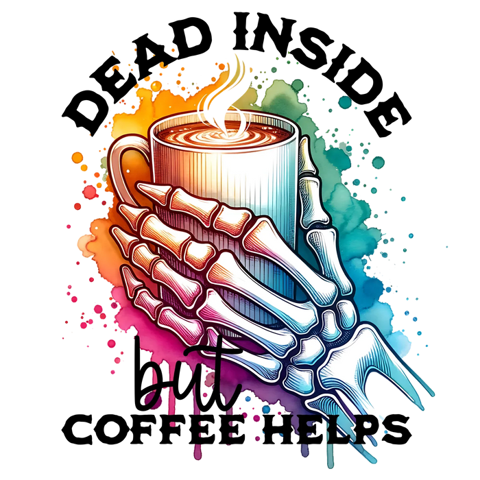 Skeletthand Kaffeetasse DTF Transfer bügelfertig