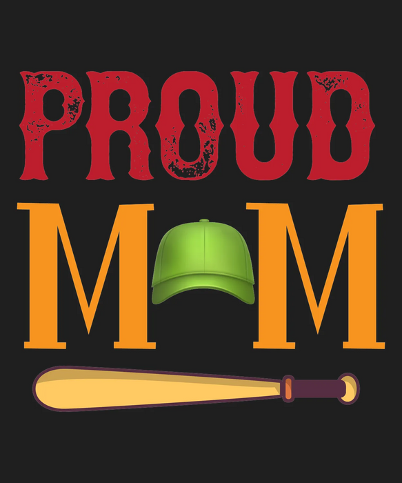 Proud Mom Baseball DTF Transfer Ready to Press