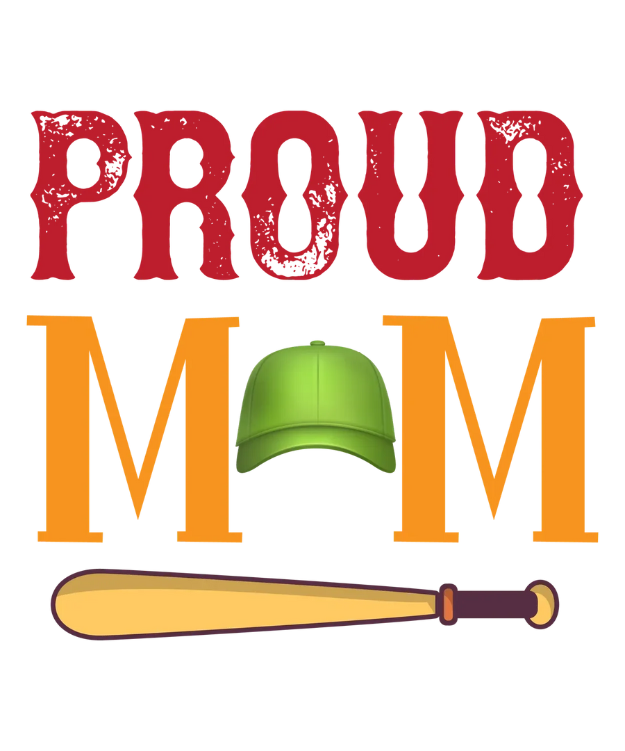 Proud Mom Baseball DTF Transfer Ready to Press