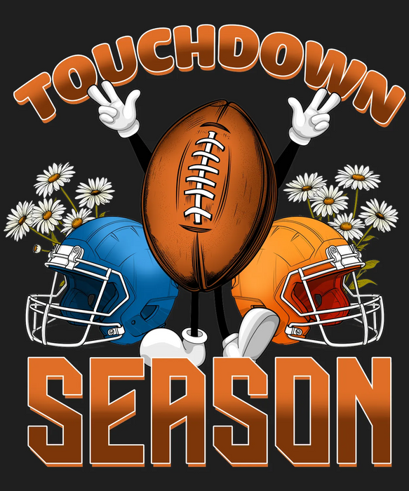 Touchdown Football Helmet Art Ready to Press