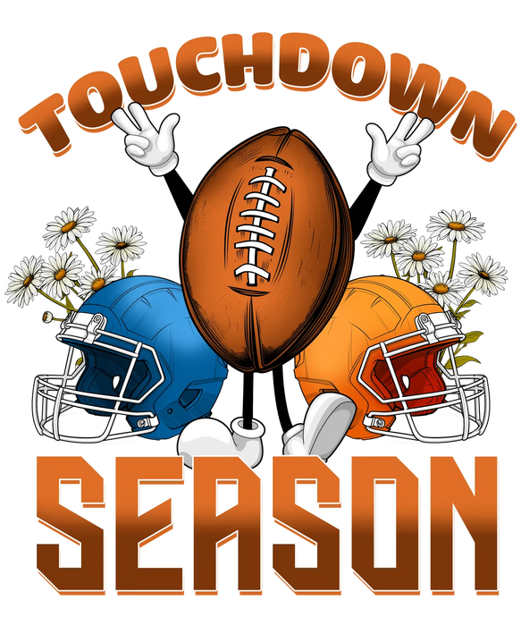 Touchdown Football Helmet Art Ready to Press