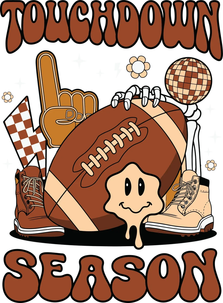 Touchdown Season Retro Football Ready to Press