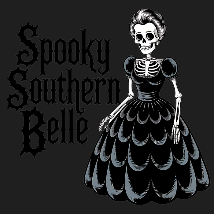 Gothic Lady Skeleton DTF Transfer Ready to Press