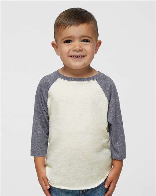 Toddler Baseball Fine Jersey Three-Quarter Sleeve Tee