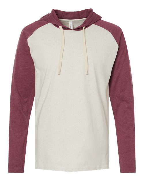 Fine Jersey Hooded Long Sleeve Raglan T-Shirt