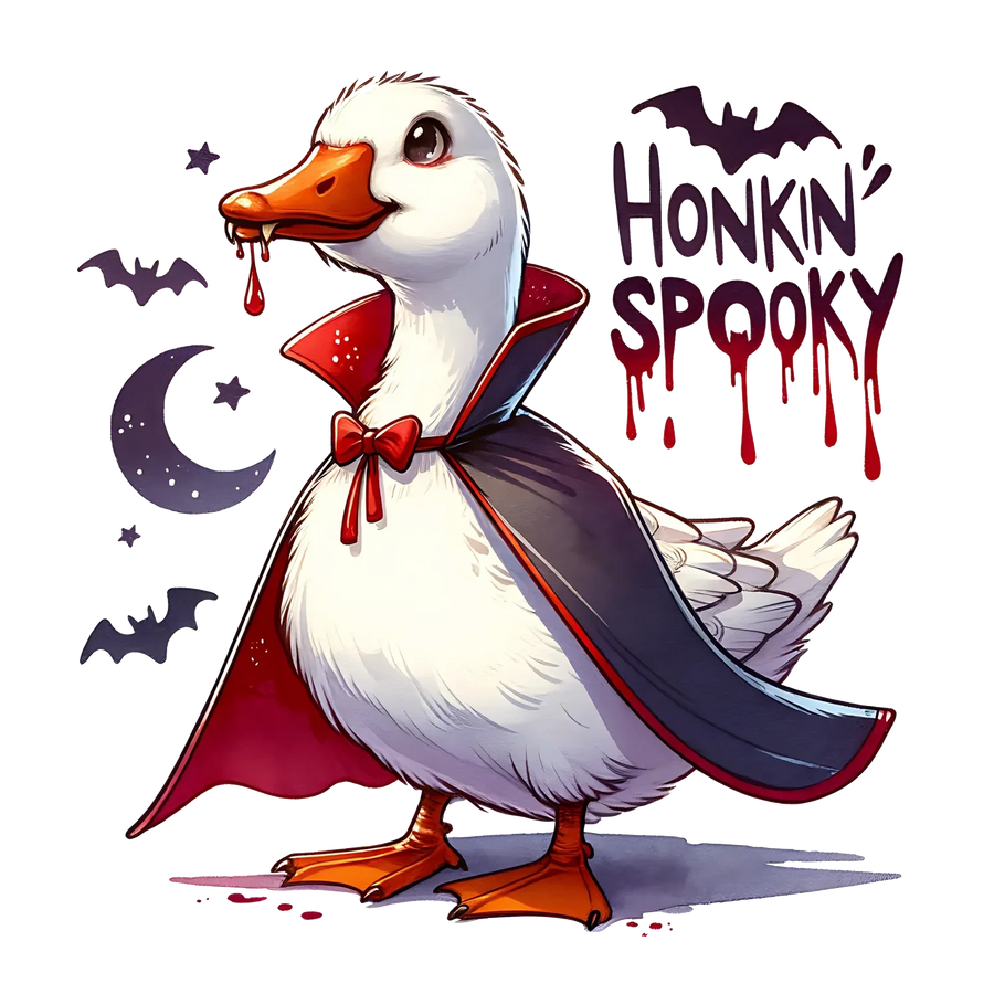 Honkin' Spooky Goose Halloween DTF Transfer Ready to Press