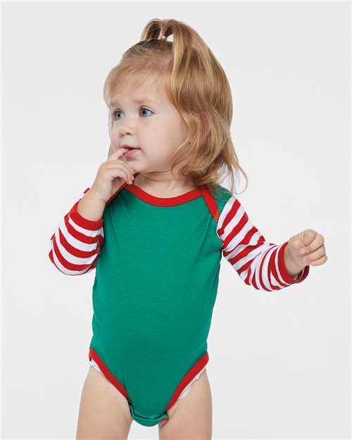 Infant Long Sleeve Baby Rib Bodysuit