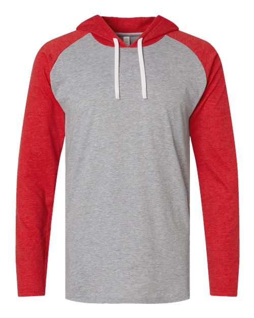 Fine Jersey Hooded Long Sleeve Raglan T-Shirt