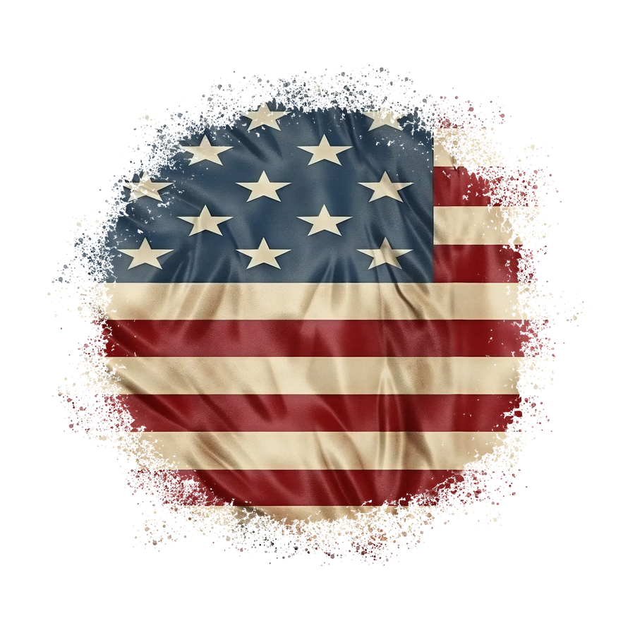 American Flag DTF Transfer Ready to Press