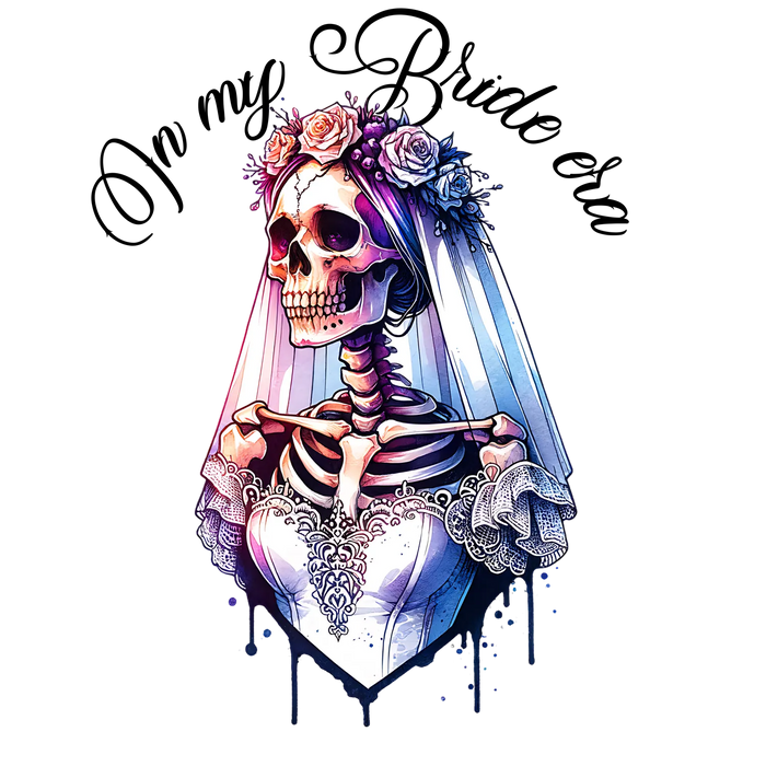 Skeleton Bride DTF Transfer Ready to Press