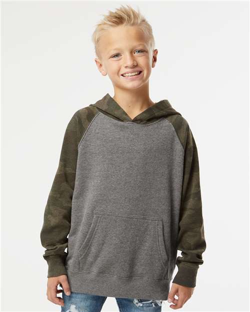 Youth Lightweight Special Blend Raglan Hooded Sweatshirt - DTF Center 