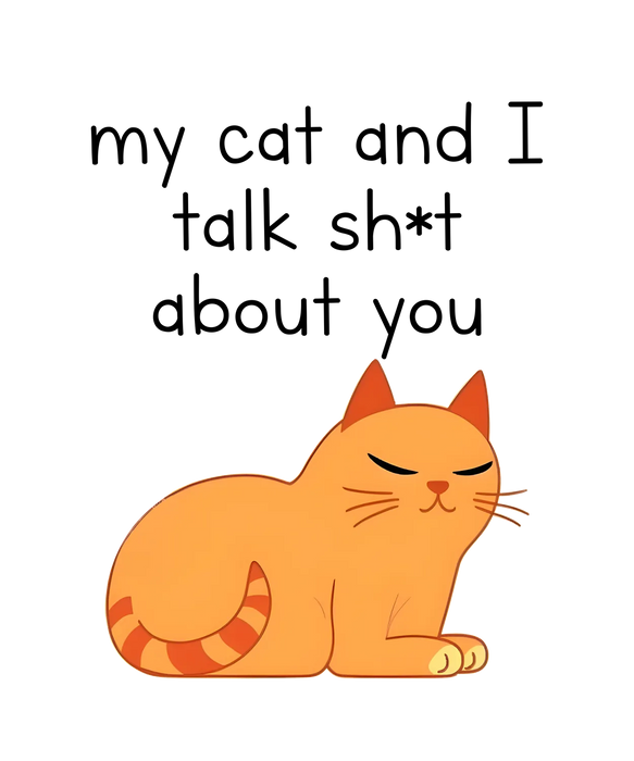 Sleepy Cat DTF Transfer Ready to Press