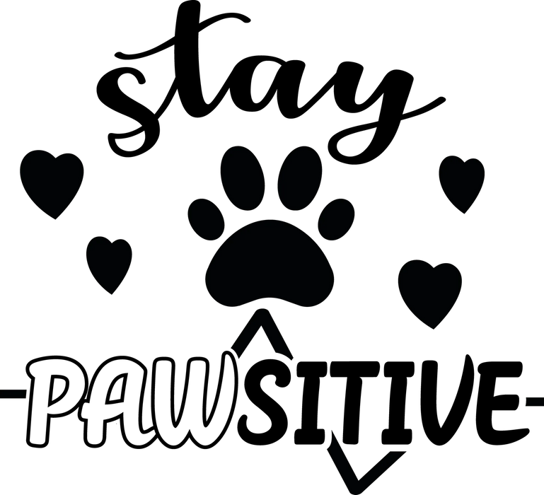 Paw Print Heart DTF Transfer Ready to Press