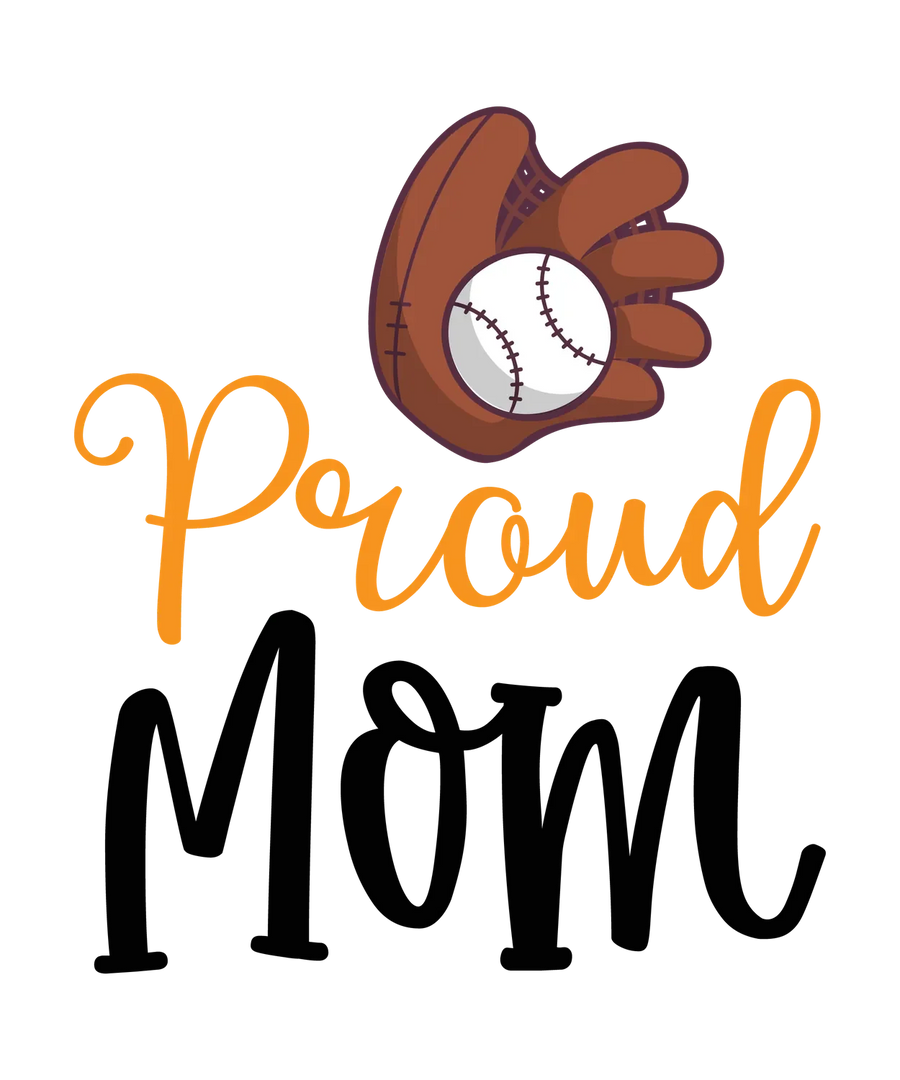Baseball Proud Mom DTF Transfer Ready to Press