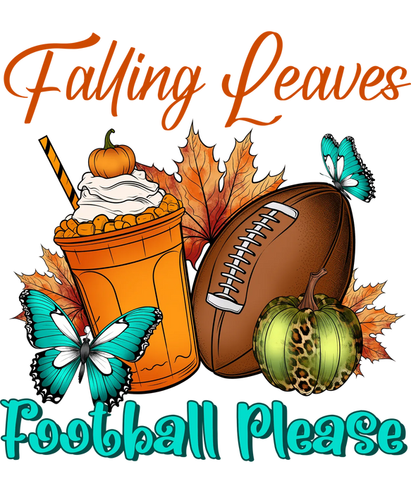 Autumn Vibes DTF Transfer Ready to Press: Falling Leaves &…