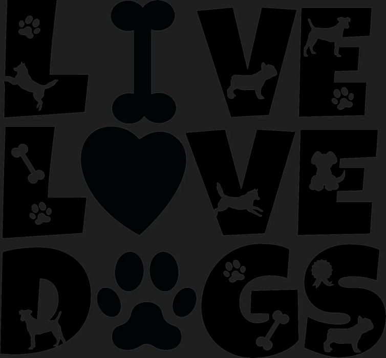 Love Paw Print DTF Transfer Ready to Press