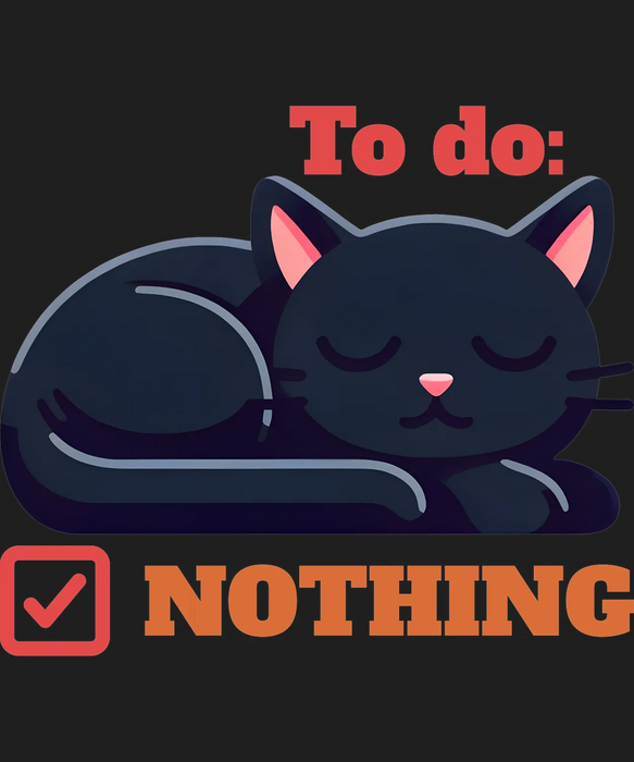 Cat Relaxation DTF Transfer Ready to Press