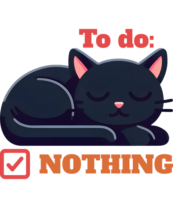 Cat Relaxation DTF Transfer Ready to Press