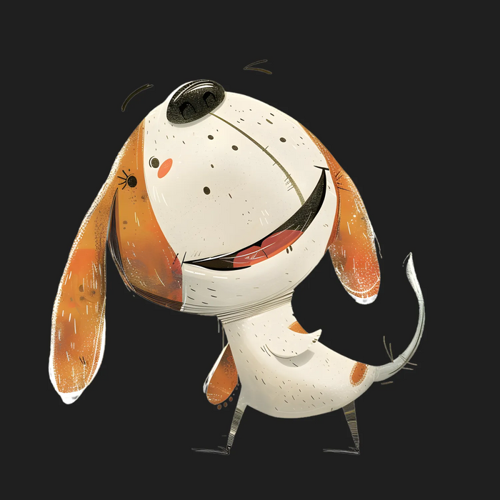 Adorable Puppy Happy Dog DTF Transfer Ready to Press