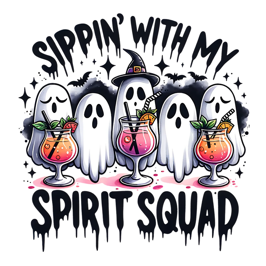 Halloween Ghost DTF Transfer Ready to Press