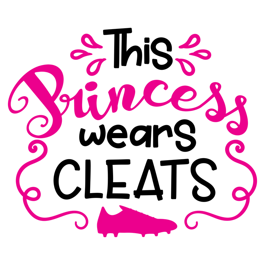 Princess Soccer DTF Transfer Ready to Press