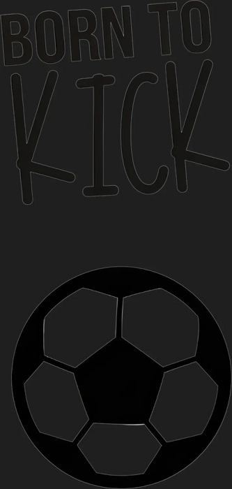 Soccer Fan DTF Transfer Ready to Press Born to Kick
