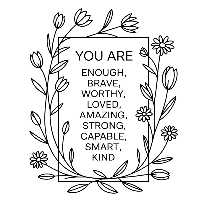 Empowerment Floral DTF Transfer Ready to Press