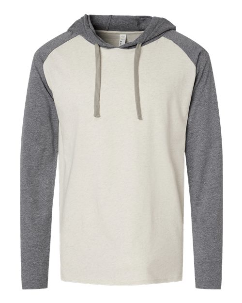 Fine Jersey Hooded Long Sleeve Raglan T-Shirt