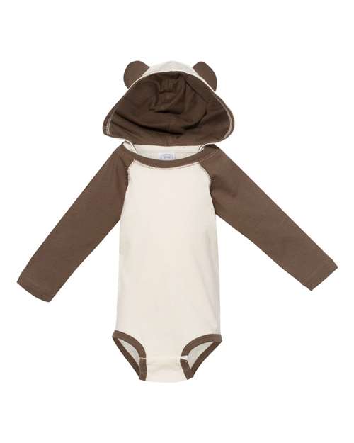 Fine Jersey Infant Character Hooded Long Sleeve Bodysuit with Ears