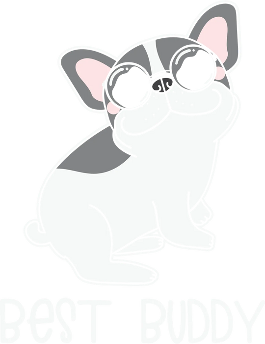 Best Buddy French Bulldog DTF Transfer Ready to Press