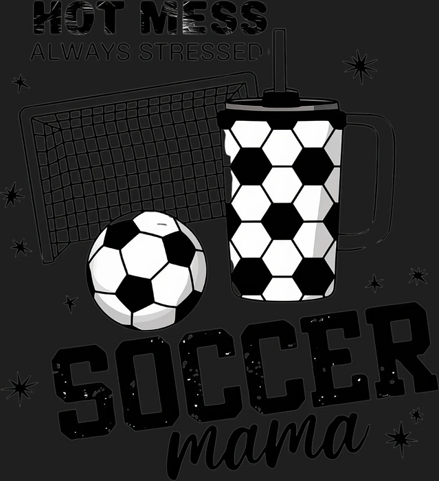 Fußball-Mama DTF-Transfer, bügelfertig