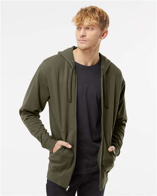 Midweight Full-Zip Hooded Sweatshirt