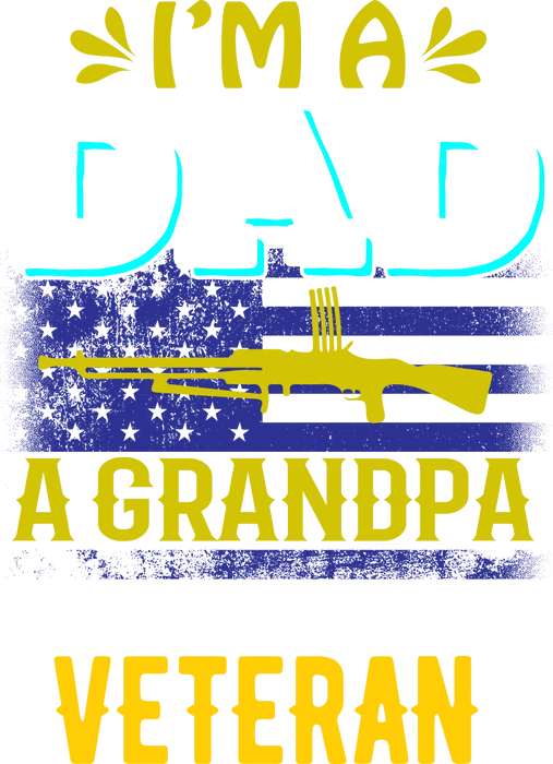Patriotic Veteran Grandpa DTF Transfer Ready to Press