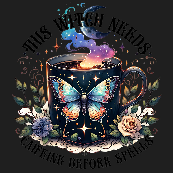 Witchy Coffee Magic DTF Transfer Ready to Press