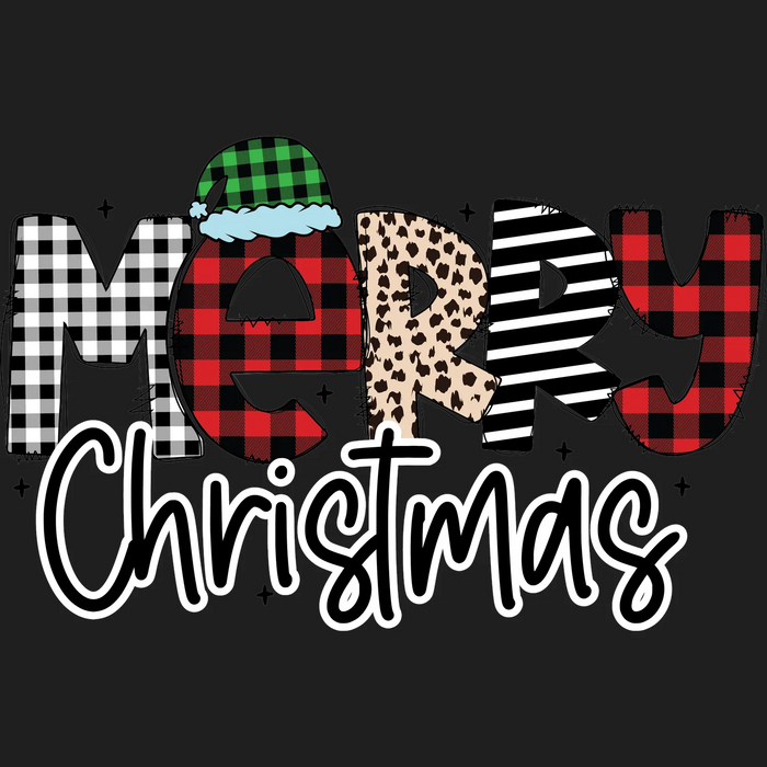 Merry Christmas DTF Transfer Ready to Press