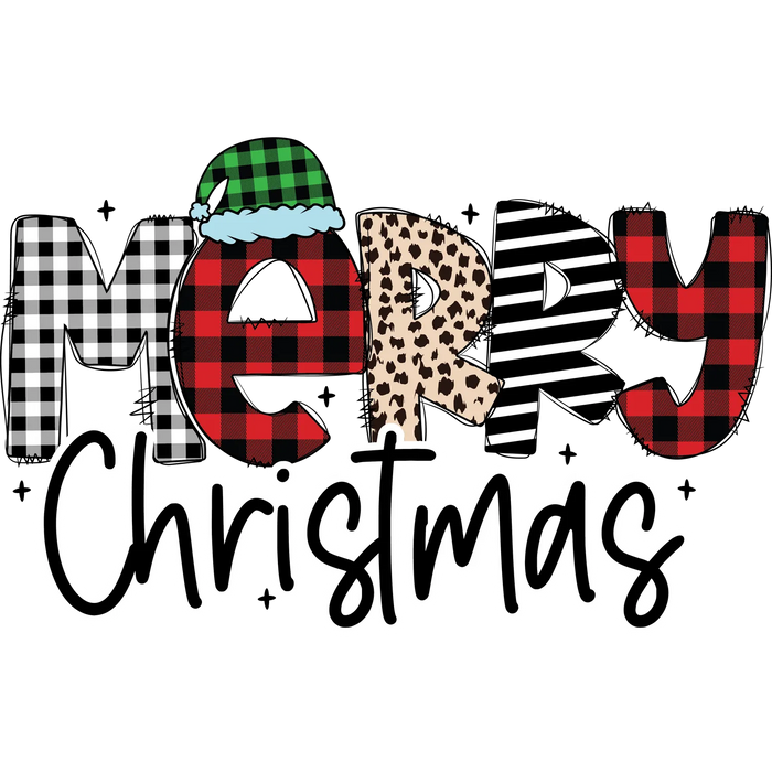 Merry Christmas DTF Transfer Ready to Press