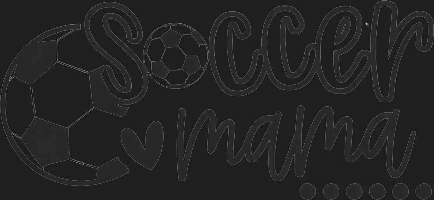 Fußball-Mama DTF-Transfer, fertig zum Pressen